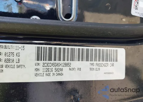 2016 Chrysler 300C Platinum Awd from USA, damaged, VIN 2C3CCASG0GH128852